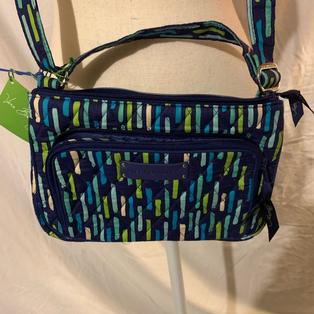 Vera Bradley Blue and Green Crossbody Bag